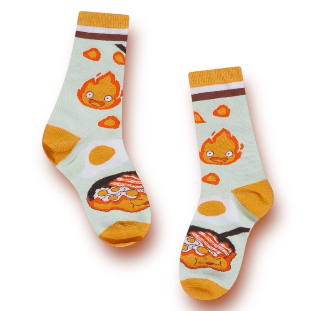 Studio GhiblicHowl's Moving Castle Calcifer  Crew Socks